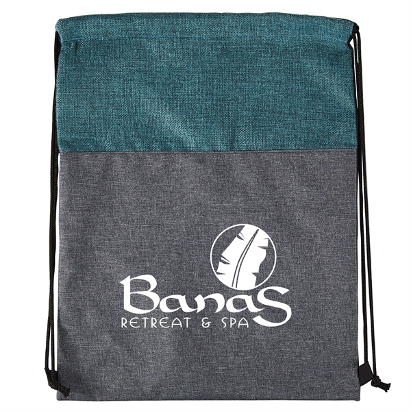 Teal color option for Heathered N' Jute Drawstring Backpack