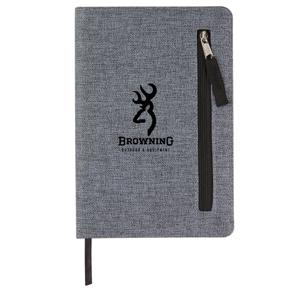 Black color option for 6" X 8" Zip It Journal Notebook