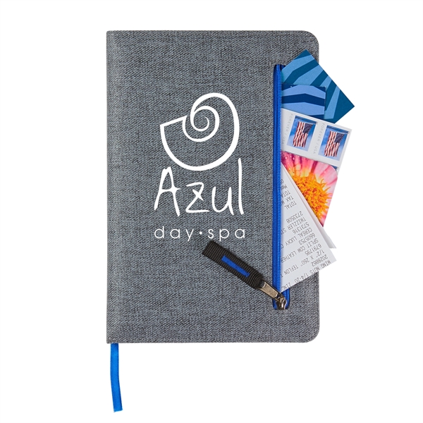 Blue color option for 6" X 8" Zip It Journal Notebook