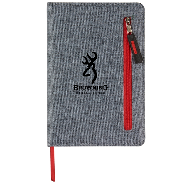 Red color option for 6" X 8" Zip It Journal Notebook