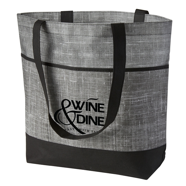 Black color option for Non Woven Tote Bag With Pockets