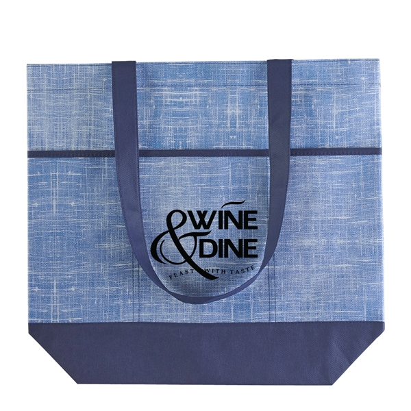 Blue color option for Non Woven Tote Bag With Pockets
