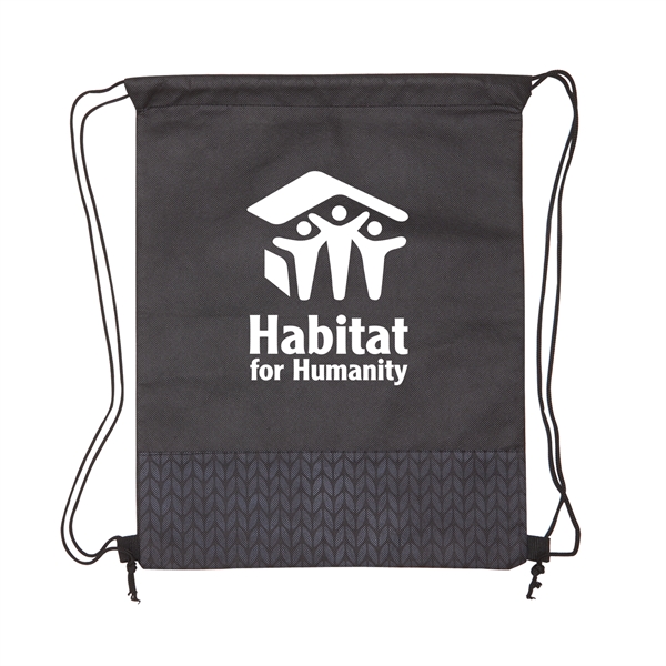 Black color option for Pathway Non Woven Drawstring Backpack