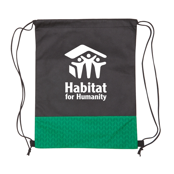 Green color option for Pathway Non Woven Drawstring Backpack