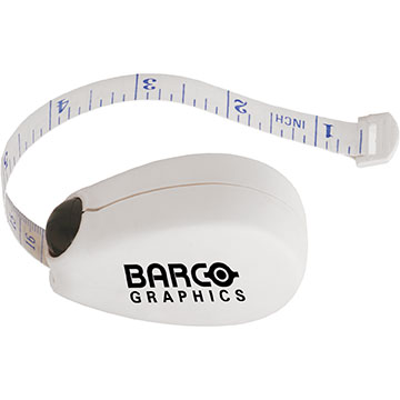 White color option for 5 Foot Tear Drop Tape Measure With Release Button