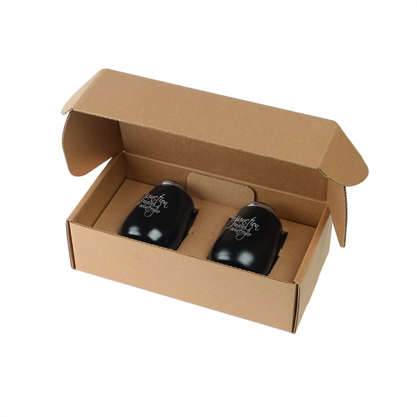 Black color option for Stainless Steel Stemless Wine Tumbler Gift Set
