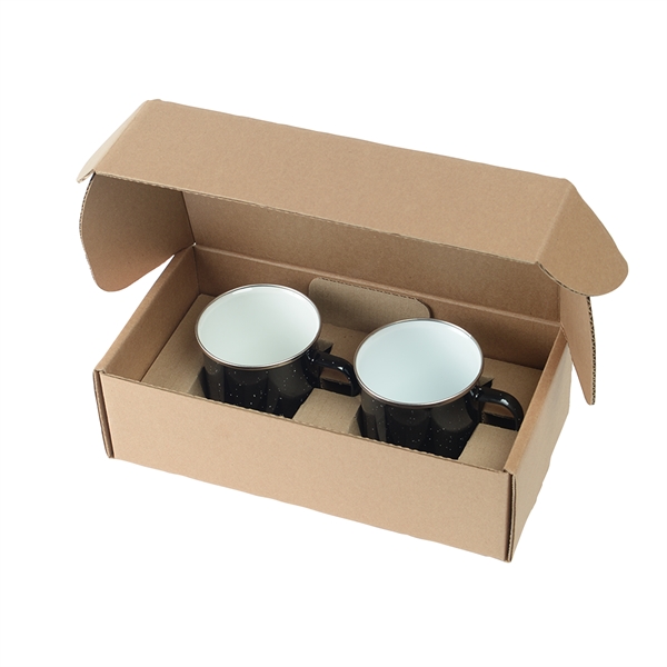 Black color option for 16 Oz. Speckle It Stainless Steel Camping Mug Gift Box Set