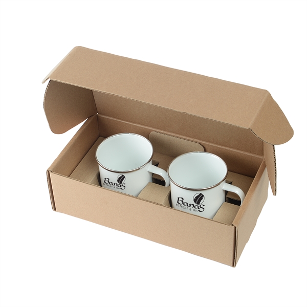 White color option for 16 Oz. Speckle It Stainless Steel Camping Mug Gift Box Set