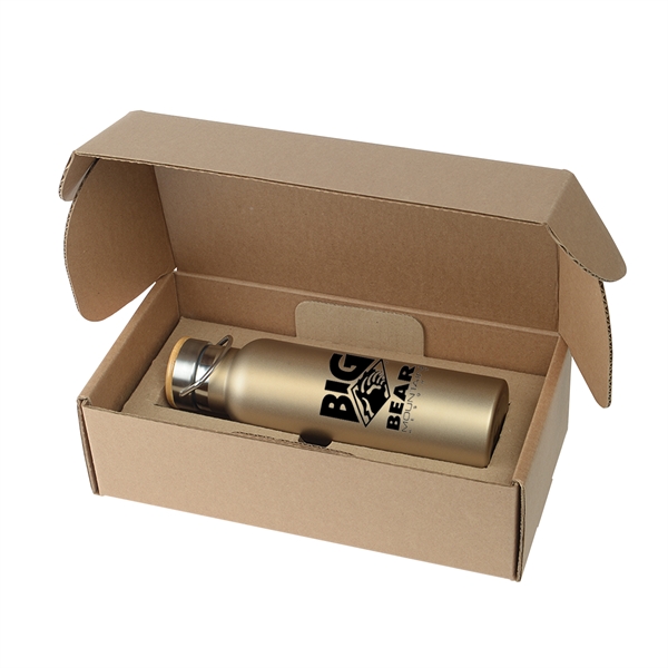 Gold color option for 21 Oz. Insulated Stainless Steel Water Bottle With Gift Box