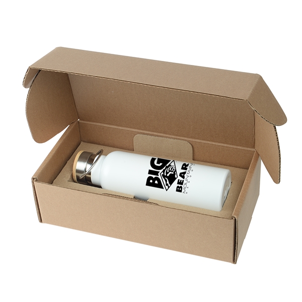 White color option for 21 Oz. Insulated Stainless Steel Water Bottle With Gift Box