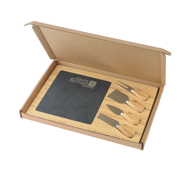 Brown color option for Slate Charcuterie Board Gift Set