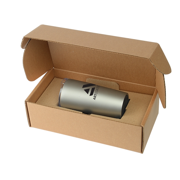 Matte Metallic Silver color option for 20 Oz Everest Velvet Touch Insulated Tumbler With Gift Box