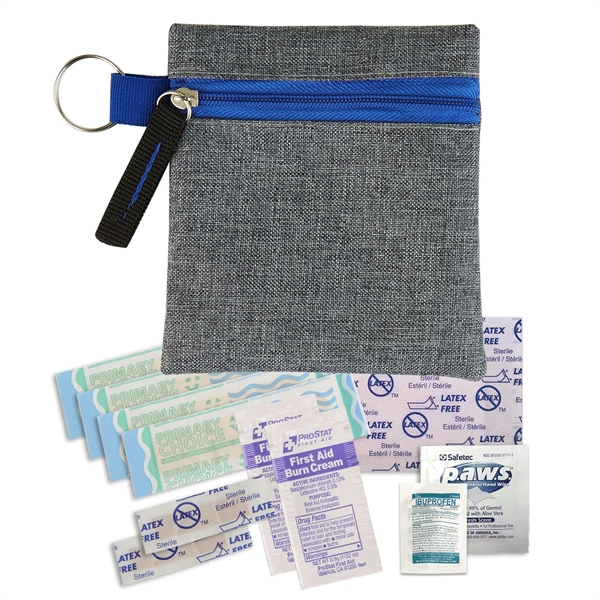 Blue color option for Heathered Mini First Aid Kit