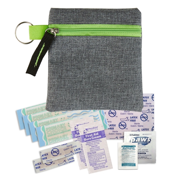 Lime color option for Heathered Mini First Aid Kit