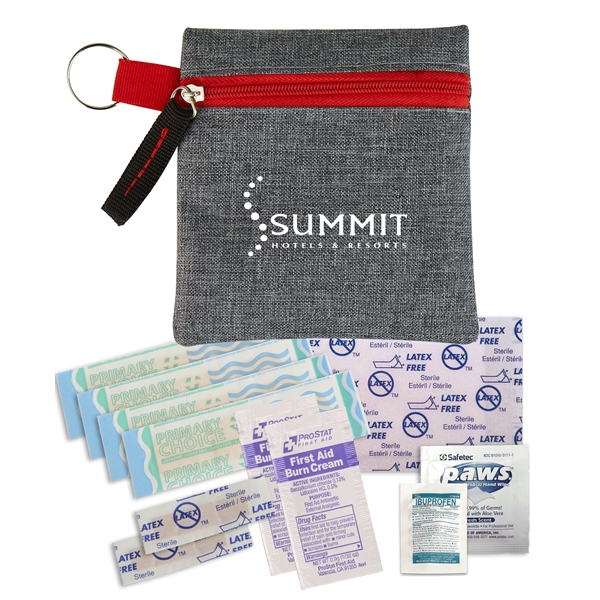 Red color option for Heathered Mini First Aid Kit