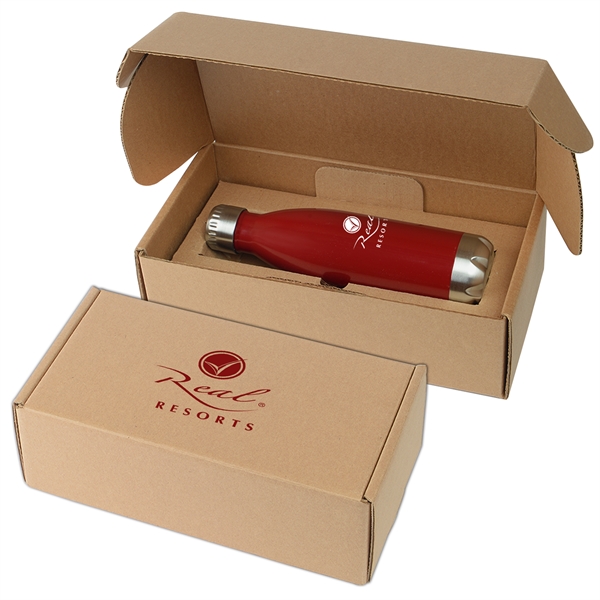 Brick Red color option for 17 Oz Cascade Insulated Stainless Steel Bottle With Gift Box