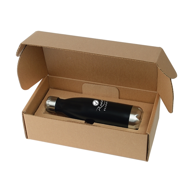 Matte Black color option for 17 Oz Cascade Insulated Stainless Steel Bottle With Gift Box
