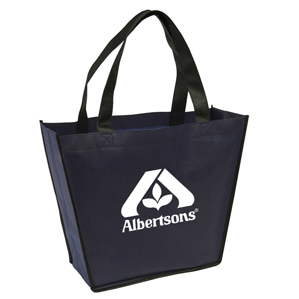 Navy Blue color option for Trapezoid Shape Tote Bag