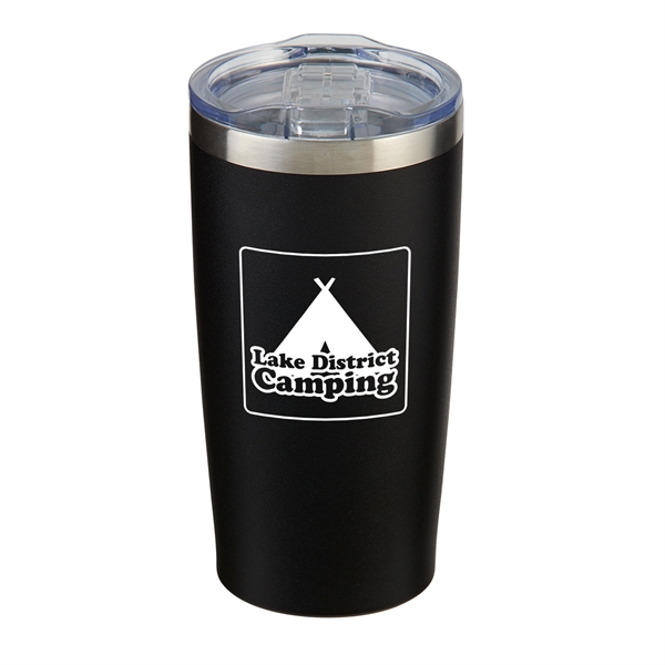 Matte Black color option for 20 Oz Powder Coated Travel Tumbler
