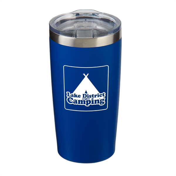 Matte Blue color option for 20 Oz Powder Coated Travel Tumbler