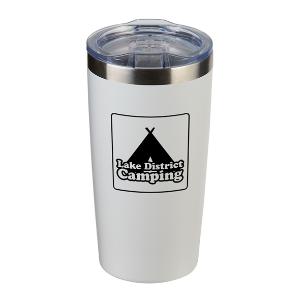 Matte White color option for 20 Oz Powder Coated Travel Tumbler
