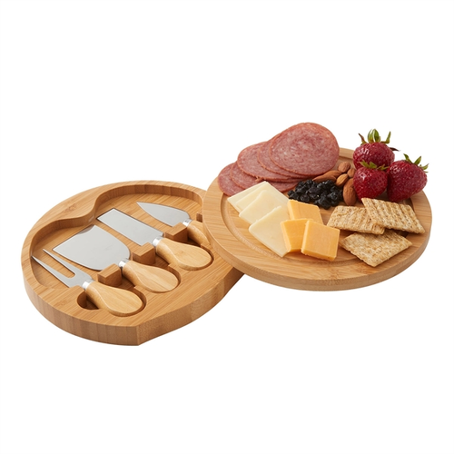 Main photo of 5 Piece Swivel Top Bamboo Cheese Board Set