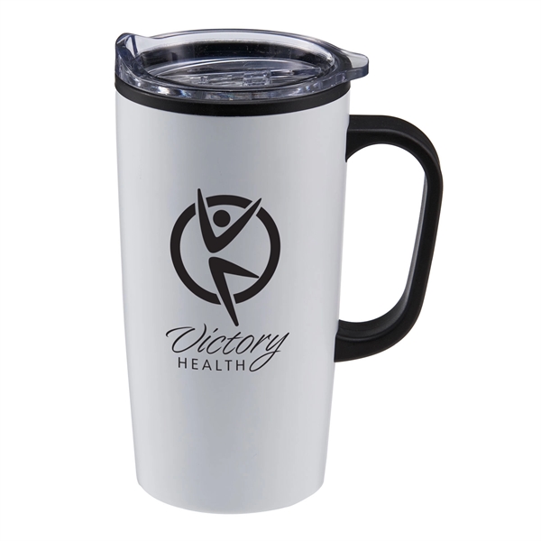 Matte White color option for 20 Oz Stainless Steel Travel Mug With Handle