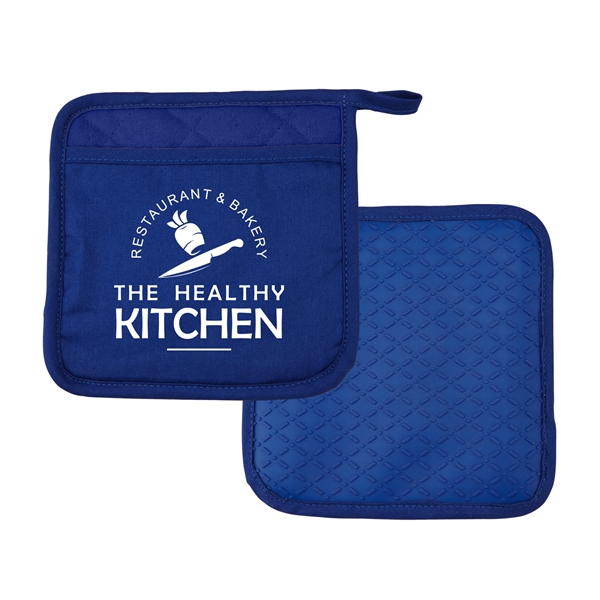 Blue color option for Silicone & Rpet Pot Holder Trivet
