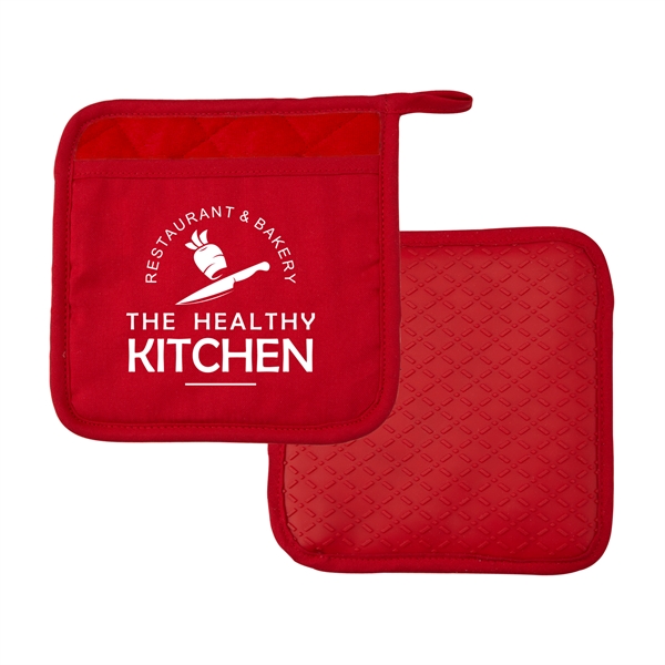 Red color option for Silicone & Rpet Pot Holder Trivet