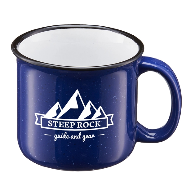 Blue color option for 15 Oz. Speckle It Ceramic Camping Mug