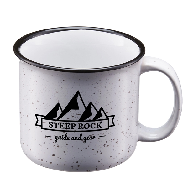 White color option for 15 Oz. Speckle It Ceramic Camping Mug