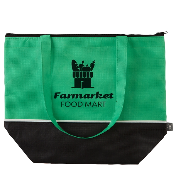 Green-Black color option for Rpet Insulated Cooler Bag