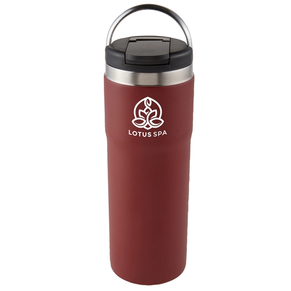 Matte Metallic Red color option for 20 Oz Stainless Steel Bottle With Carrying Handle