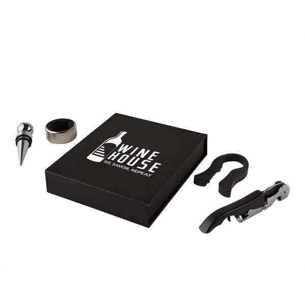 Black color option for 4 Piece Wine Tool Set