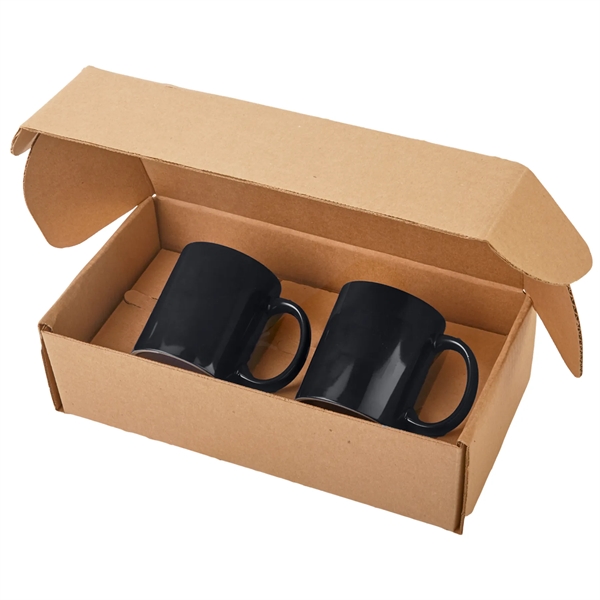 Black color option for 11 Oz Sunrise Ceramic Mugs Gift Set