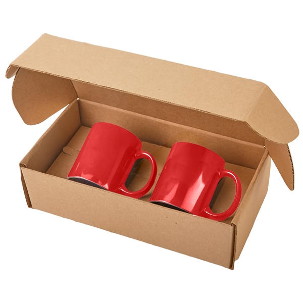 Red color option for 11 Oz Sunrise Ceramic Mugs Gift Set