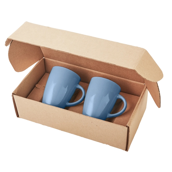 Light Blue color option for 12 Oz Pacific Ceramic Mugs Gift Set