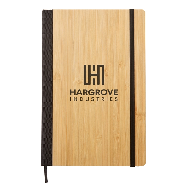 Black color option for 6" X 8" Bamboo Journal With Rpet Back