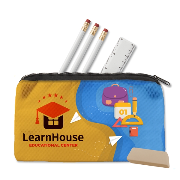 Blue color option for Sublimated Back To School Supply Kit