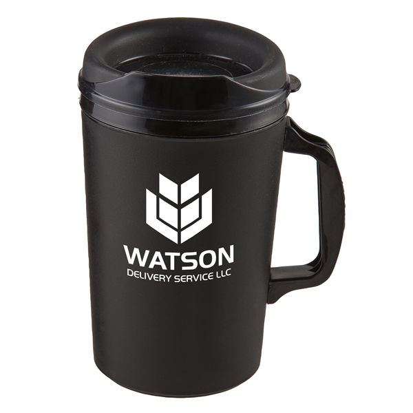 Black color option for 34 Oz Mammoth Insulated Plastic Mug