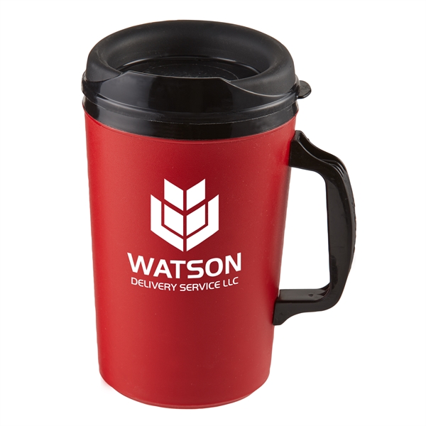 Red color option for 34 Oz Mammoth Insulated Plastic Mug