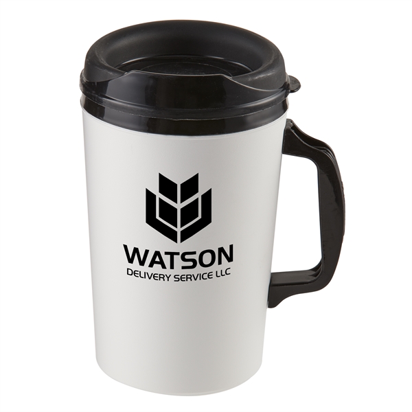 White color option for 34 Oz Mammoth Insulated Plastic Mug