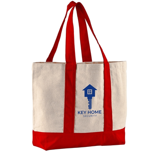 Photo of 10 Oz. Cotton Canvas Striped Tote