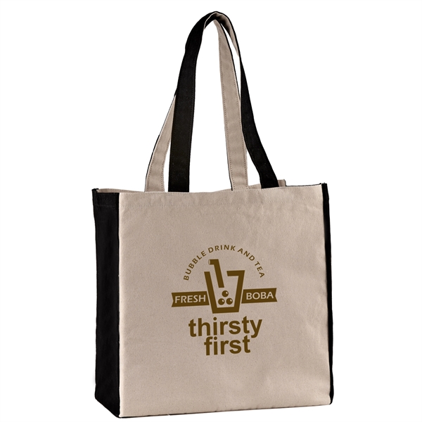 Black color option for 10 Oz. Cotton Canvas Tote Bag   15" X 14" X 7"