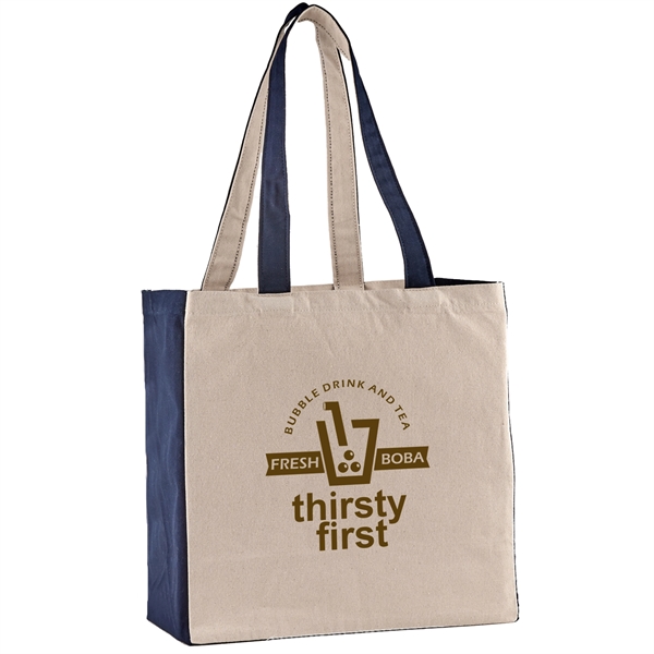 Navy color option for 10 Oz. Cotton Canvas Tote Bag   15" X 14" X 7"