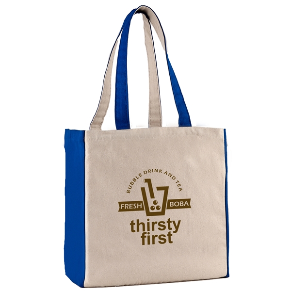 Royal Blue color option for 10 Oz. Cotton Canvas Tote Bag   15" X 14" X 7"