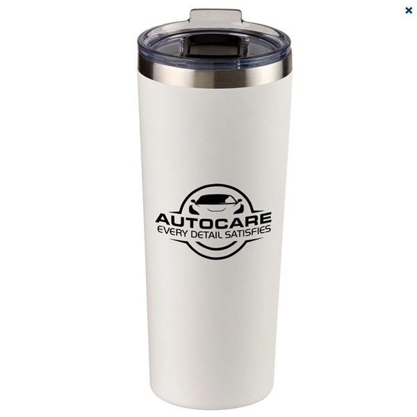 White color option for 28 Oz. Powder Coated Stainless Steel Travel Tumbler