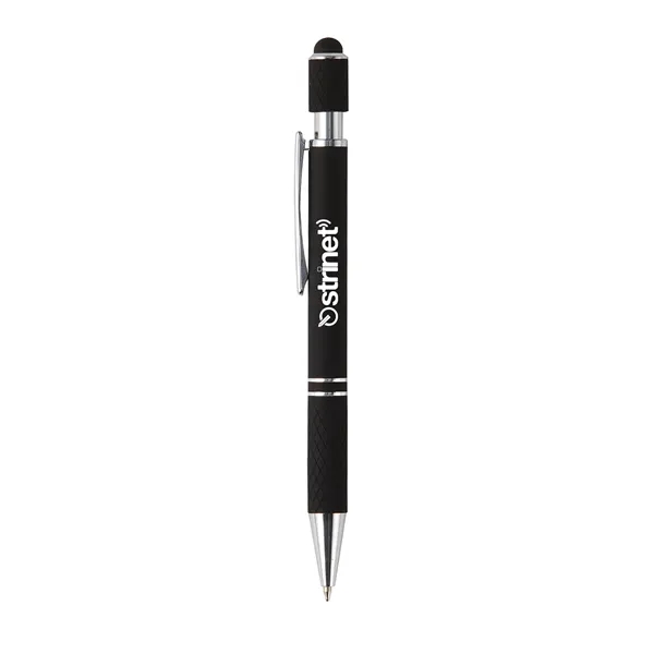 Metallic Black color option for Siena Executive Aluminum Spinner Top Stylus Pen