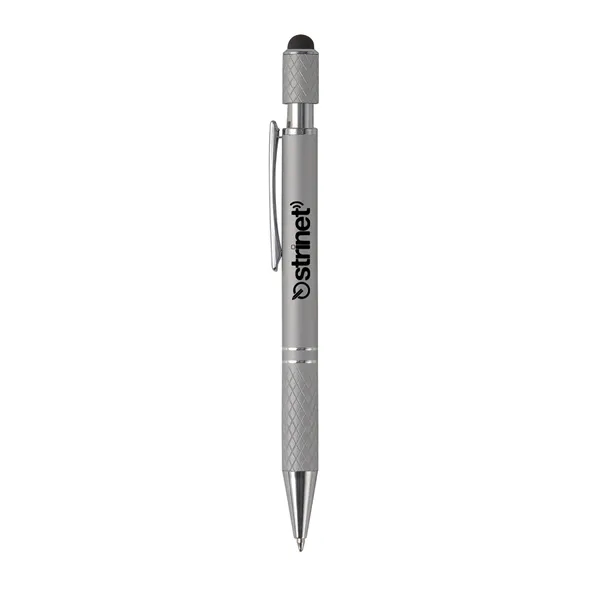 Metallic Silver color option for Siena Executive Aluminum Spinner Top Stylus Pen