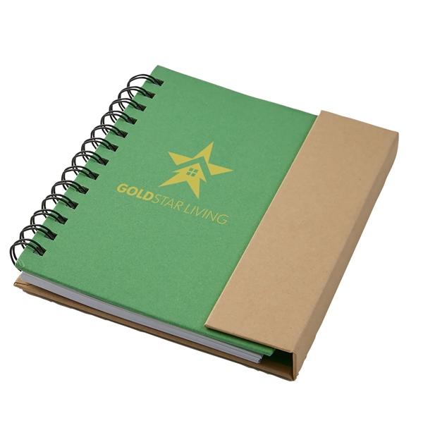 Lime color option for Eco Magnetic Notebook With Sticky Notes & Pen